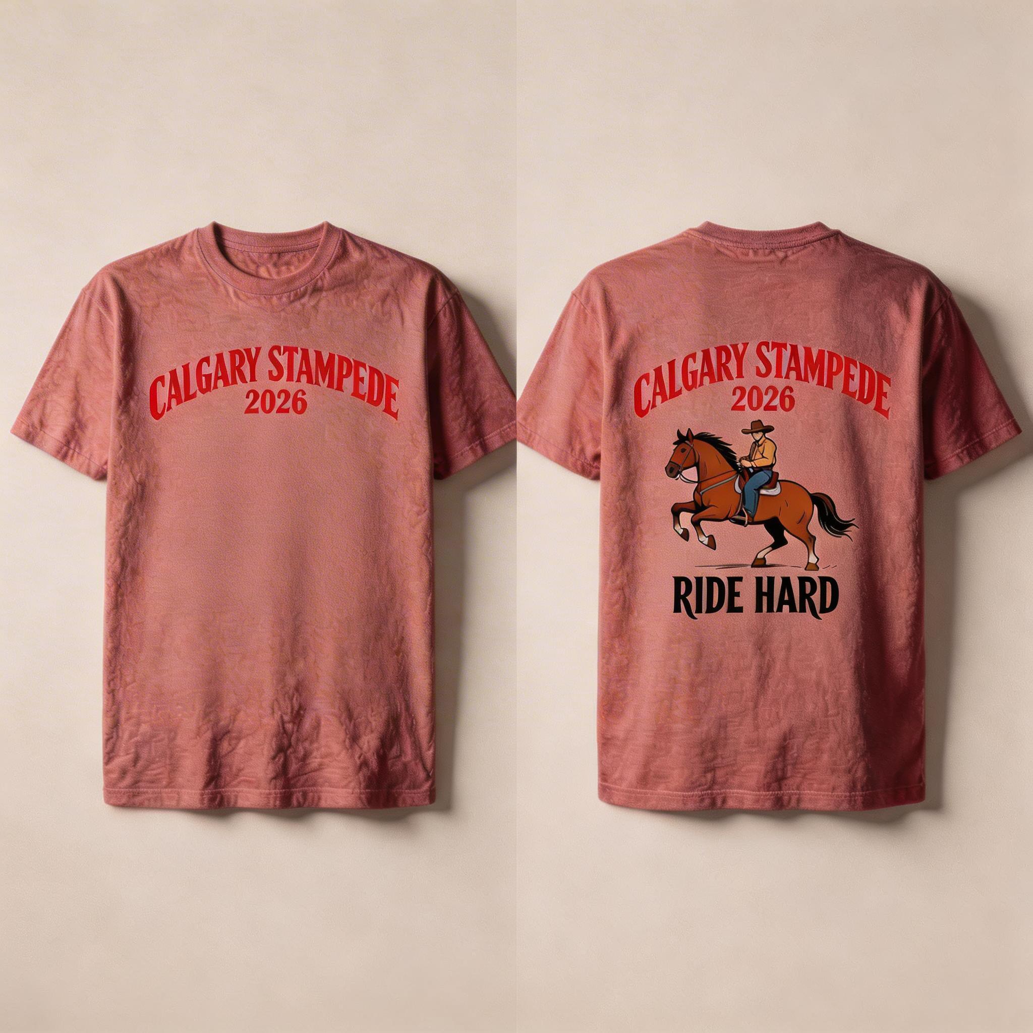 Calgary Stampede promo t-shirt front and back